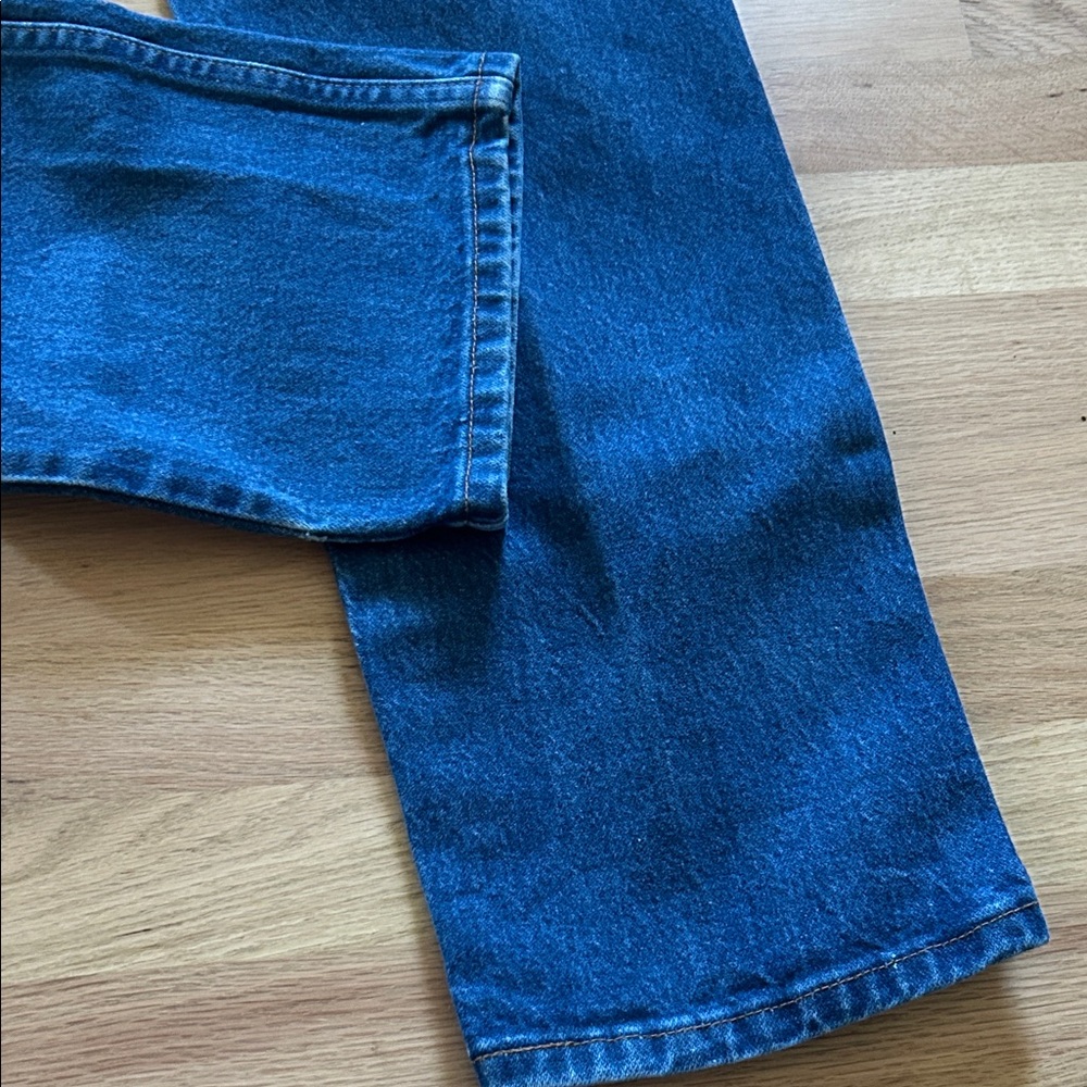 Wrangler 34x30 Men's Straight Jeans in Dark Blue Denim- EUC - Picture 6 of 6